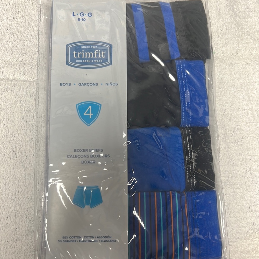 Trimfit boys boxers 4 pack size 8-10
